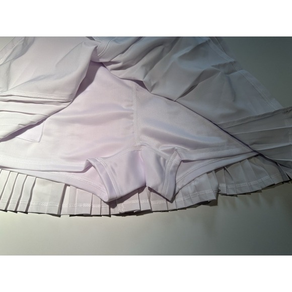 Forever 21 Womens Active White Pleated Skirt/Skort SZ M - Picture 5 of 10